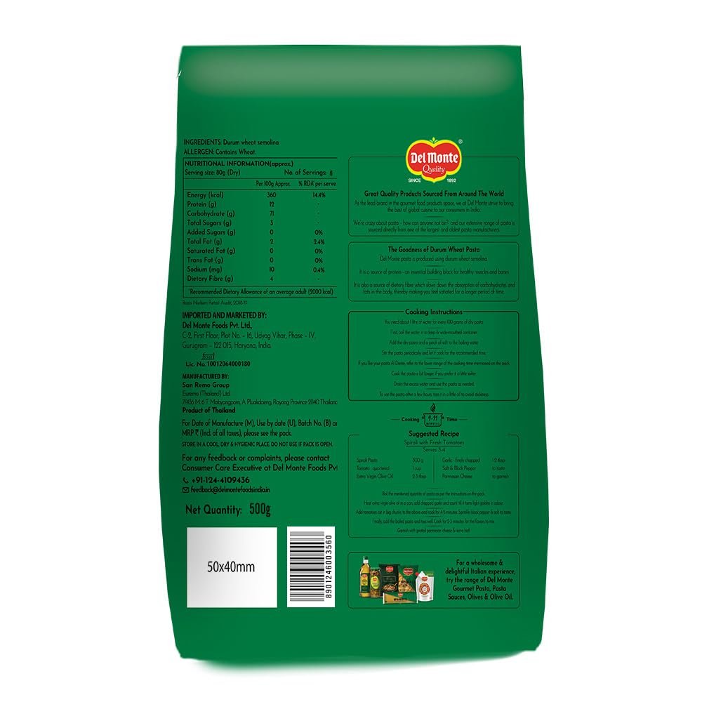 Del Monte Pasta Penne 500gm